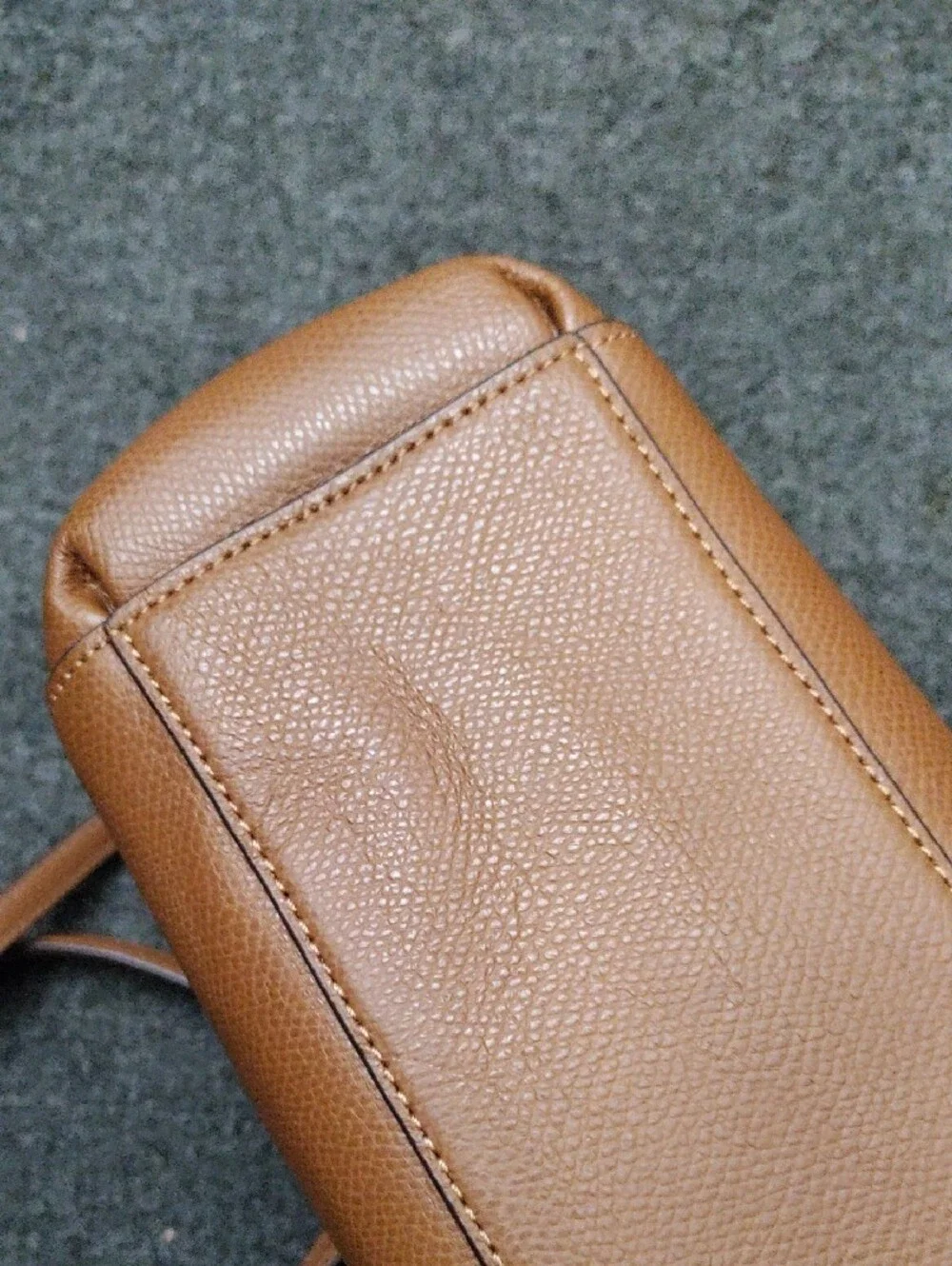 Coach Christie Carryall Cognac Leather Satchel/Crossbody Bag #36637_9